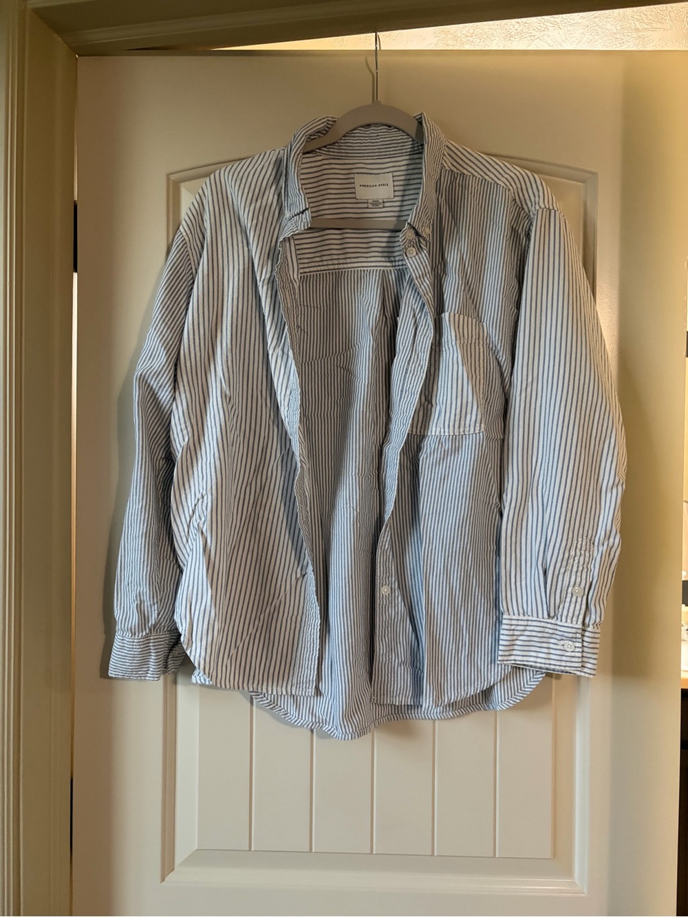 American Eagle Striped Button Down Shirt